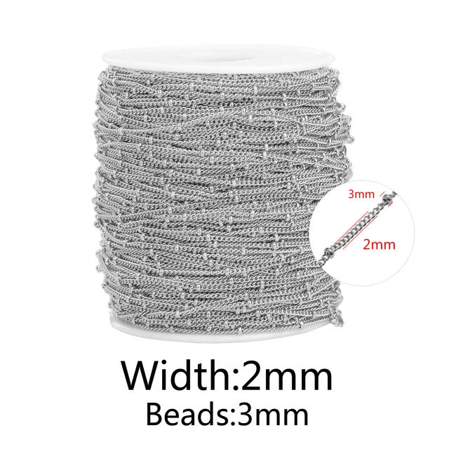 Stainless Steel Hiphop Style Totem Pattern Bead Chain Jewelry Making Supplies For Anklet Necklace Bracelet With Electroplating - Image 9