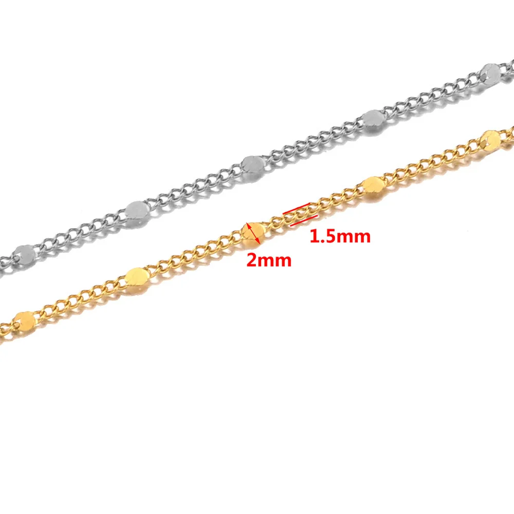 Stainless Steel Hiphop Style Totem Pattern Side Pressure Flat Chain Diy Handmade Women's Necklace And Bracelet Supplies Accessories With Electroplating - Image 4