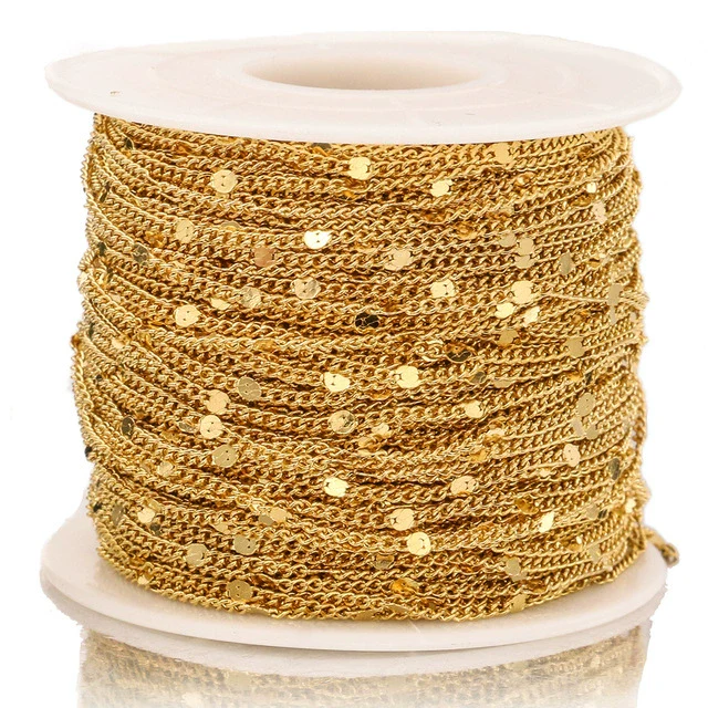 Stainless Steel Hiphop Style Totem Pattern Side Pressure Flat Chain Diy Handmade Women's Necklace And Bracelet Supplies Accessories With Electroplating - Image 8