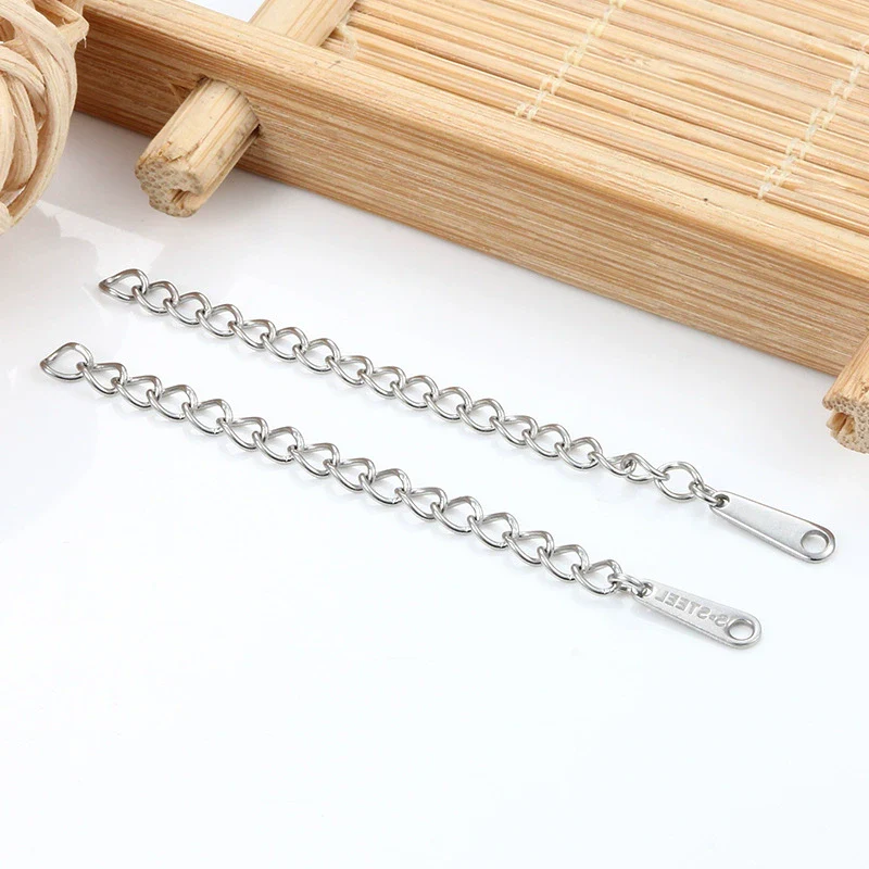 Stainless Steel Hirback Pattern Electroplating Fashion Geometric Tail Chain Extension Chain Jewelry Accessories - Image 3