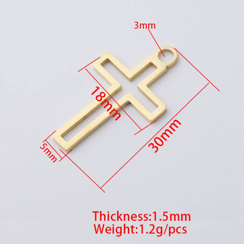 Stainless Steel Hollow Cross Pendant Hip Hop Necklace Women Jewelry Accessories Fine Polishing - Image 4