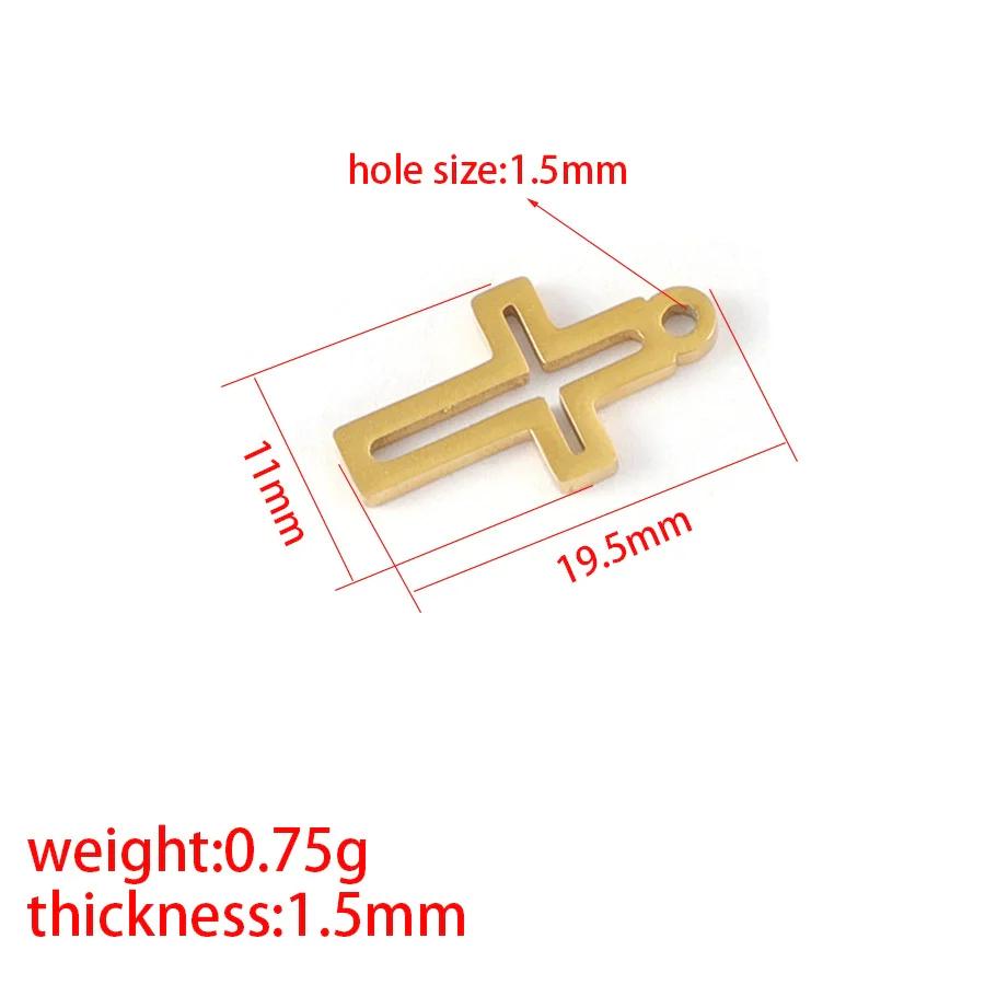 Stainless Steel Hollow Cross Pendant Hip Hop Necklace Women Jewelry Accessories Fine Polishing - Image 9