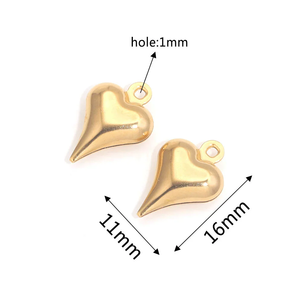 Stainless Steel Hollow Heart Pendant Jewelry Accessories Electroplating Wholesale - Image 21