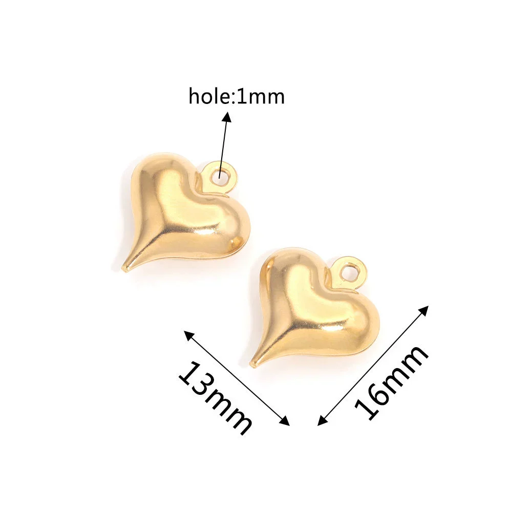 Stainless Steel Hollow Heart Pendant Jewelry Accessories Electroplating Wholesale - Image 23