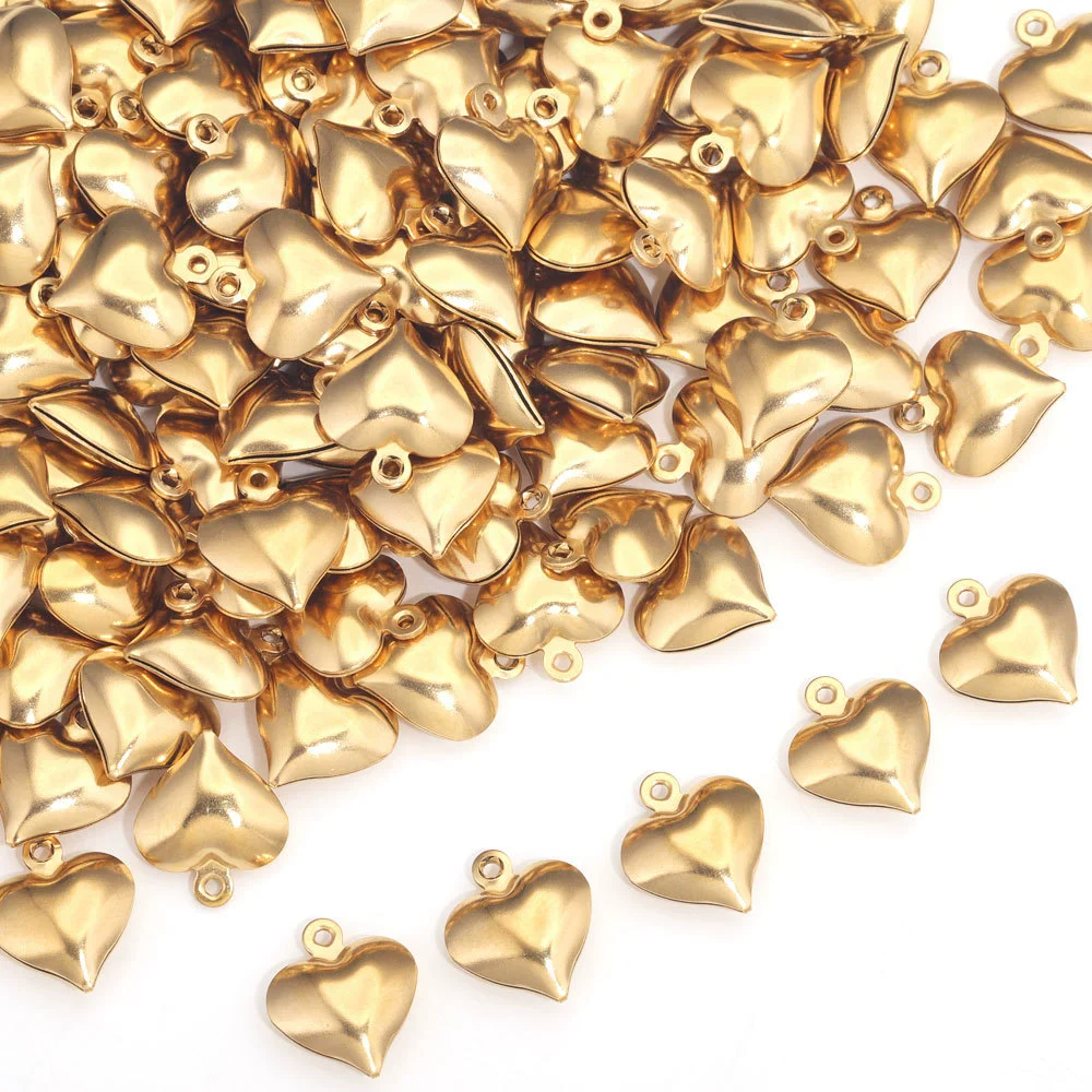 Stainless Steel Hollow Heart Pendant Jewelry Accessories Electroplating Wholesale - Image 3
