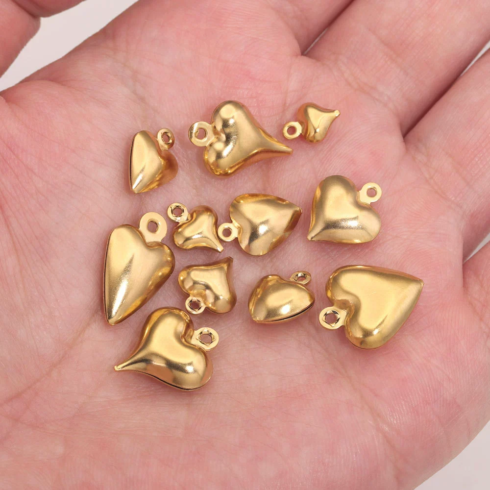 Stainless Steel Hollow Heart Pendant Jewelry Accessories Electroplating Wholesale - Image 4