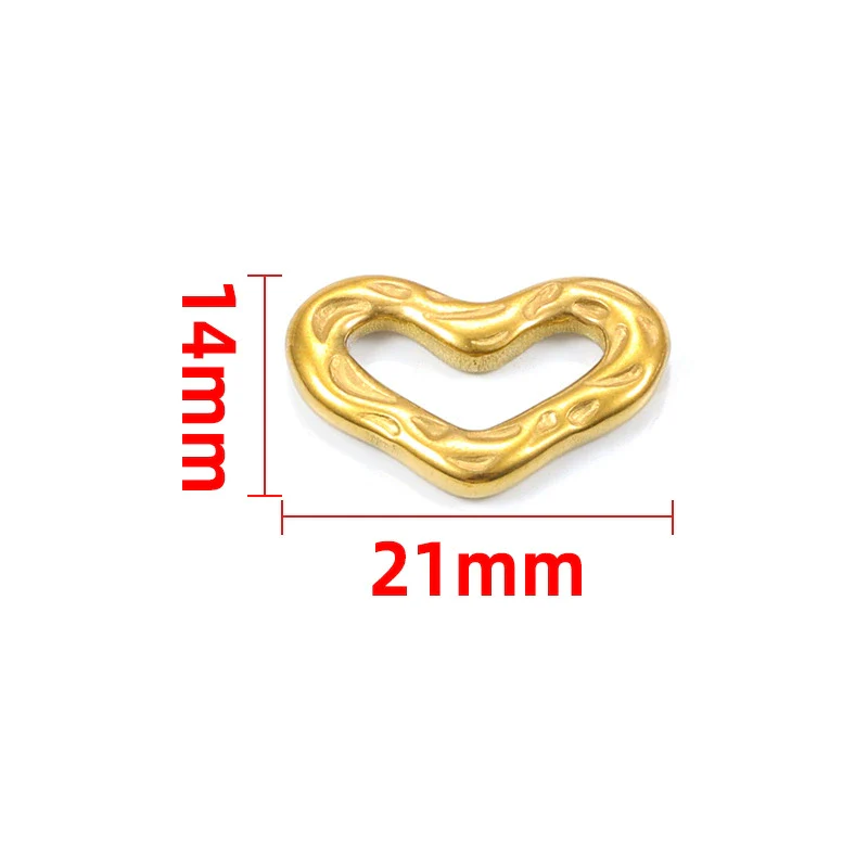 Stainless Steel Hollow Heart Pendant Jewelry Accessories With Vacuum Electroplating - Image 3