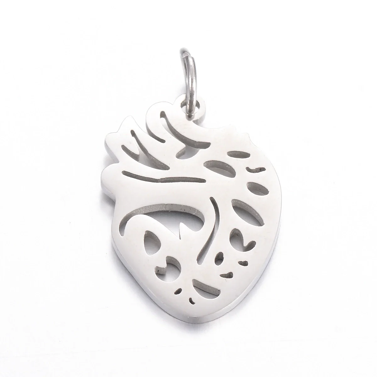 Stainless Steel Hollow Heart Skull Smiley Owl Symbol Polished Pendant Jewelry Accessories Electroplated - Image 6