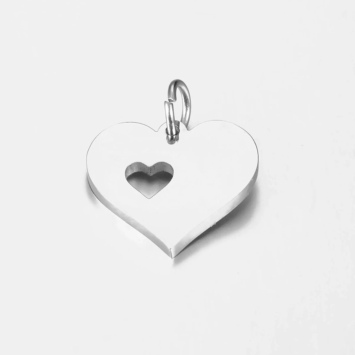 Stainless Steel Hollow Love Circle Pendant Jewelry Accessories With Polishing And Electroplating - Image 11