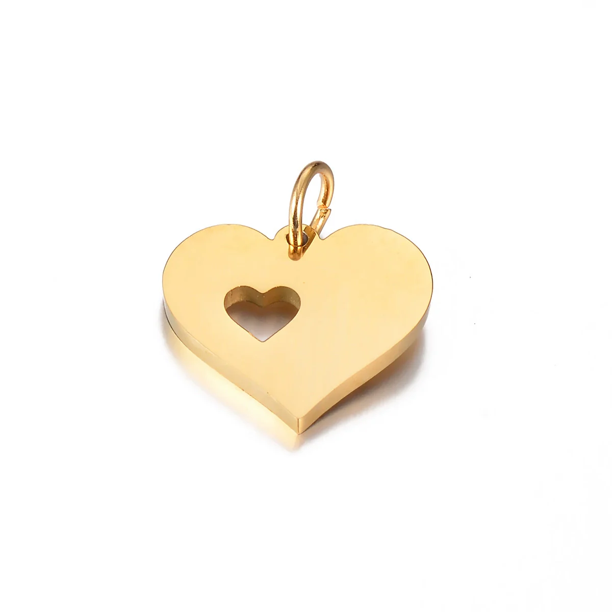 Stainless Steel Hollow Love Circle Pendant Jewelry Accessories With Polishing And Electroplating - Image 12