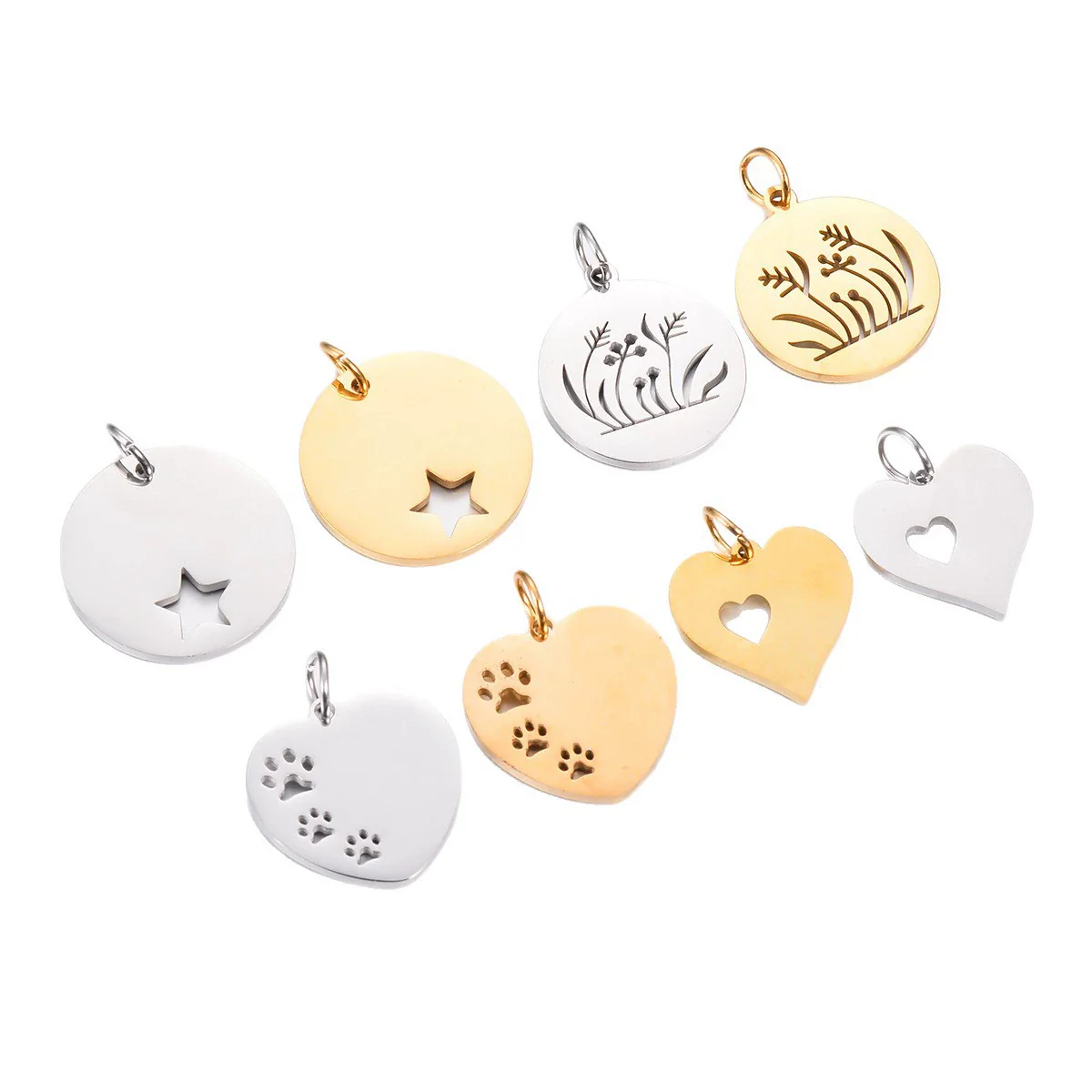 Stainless Steel Hollow Love Circle Pendant Jewelry Accessories With Polishing And Electroplating - Image 4