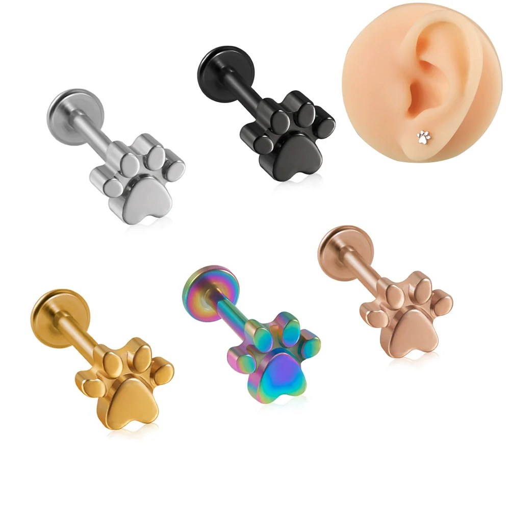 Stainless Steel Horse Eye And Lip Ring With Colorful Gold Electroplating And Leaf Pattern - Image 7