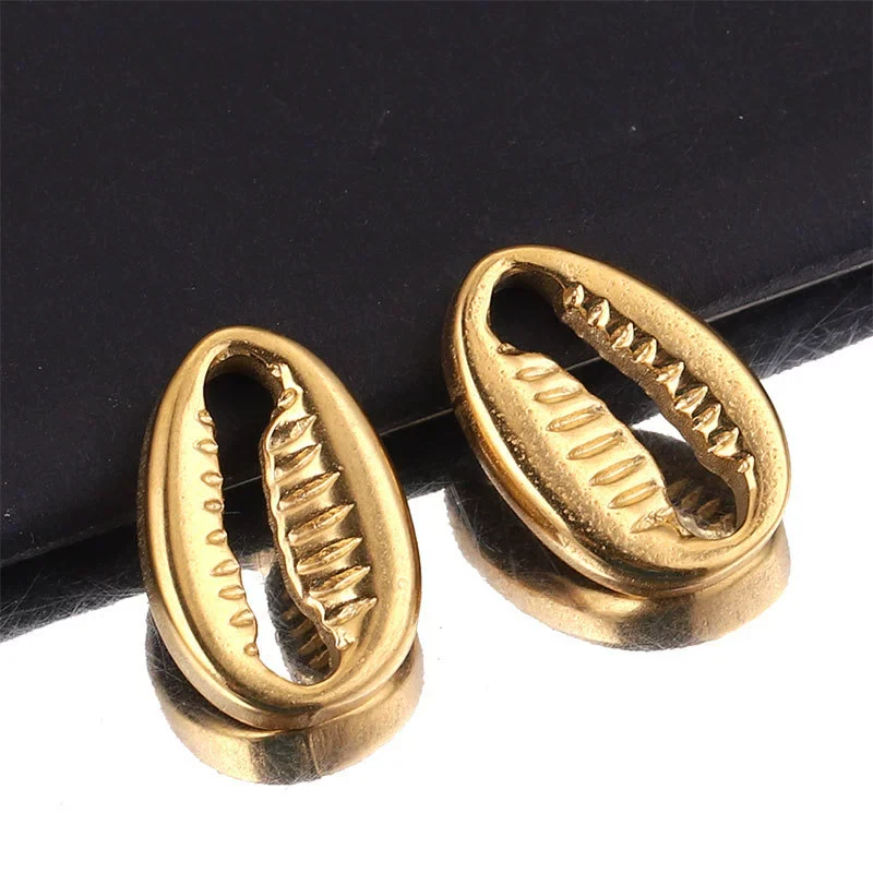 Stainless Steel Hydraulic Metal Shell Beads Handmade Necklace Jewelry Accessories Materials Electroplated - Image 3