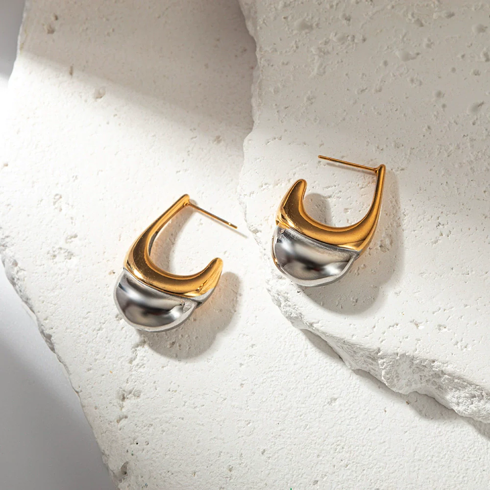 Stainless Steel Ice Cream Shape Electroplated Women's Earrings - Image 3