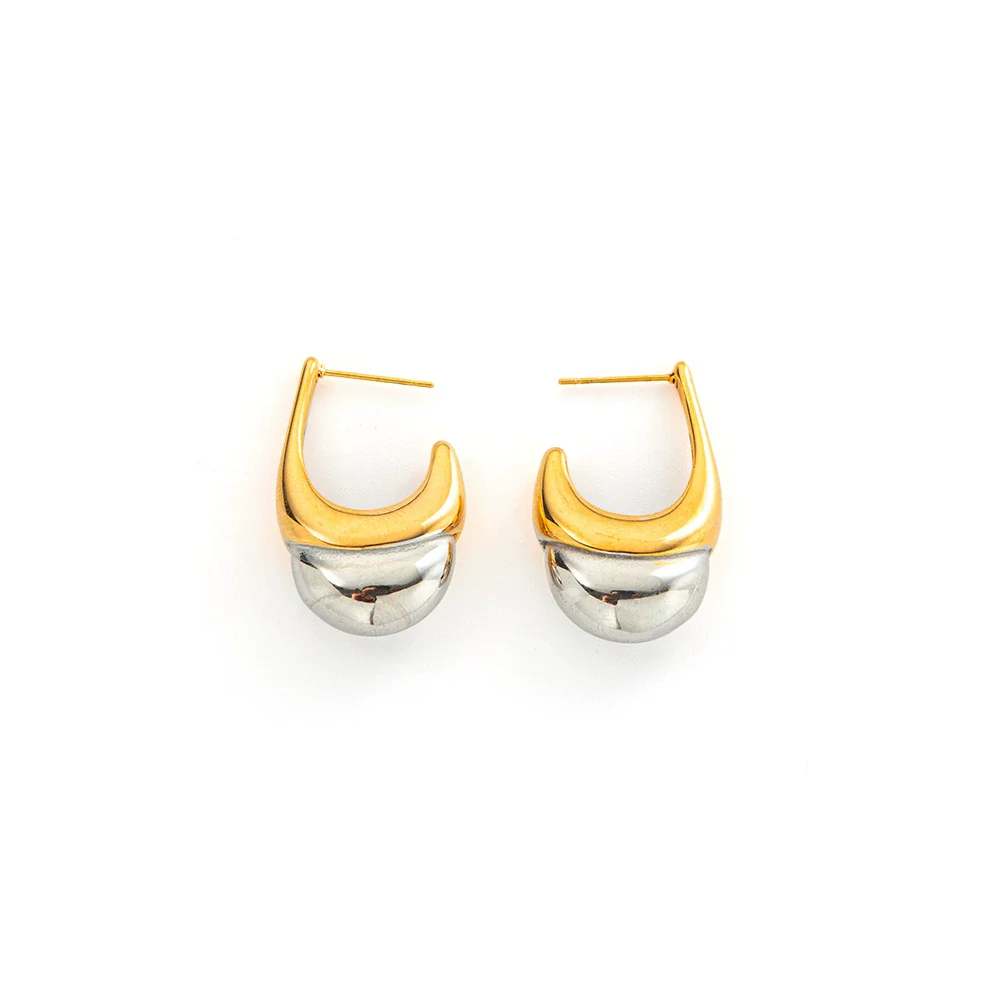 Stainless Steel Ice Cream Shape Electroplated Women's Earrings - Image 5
