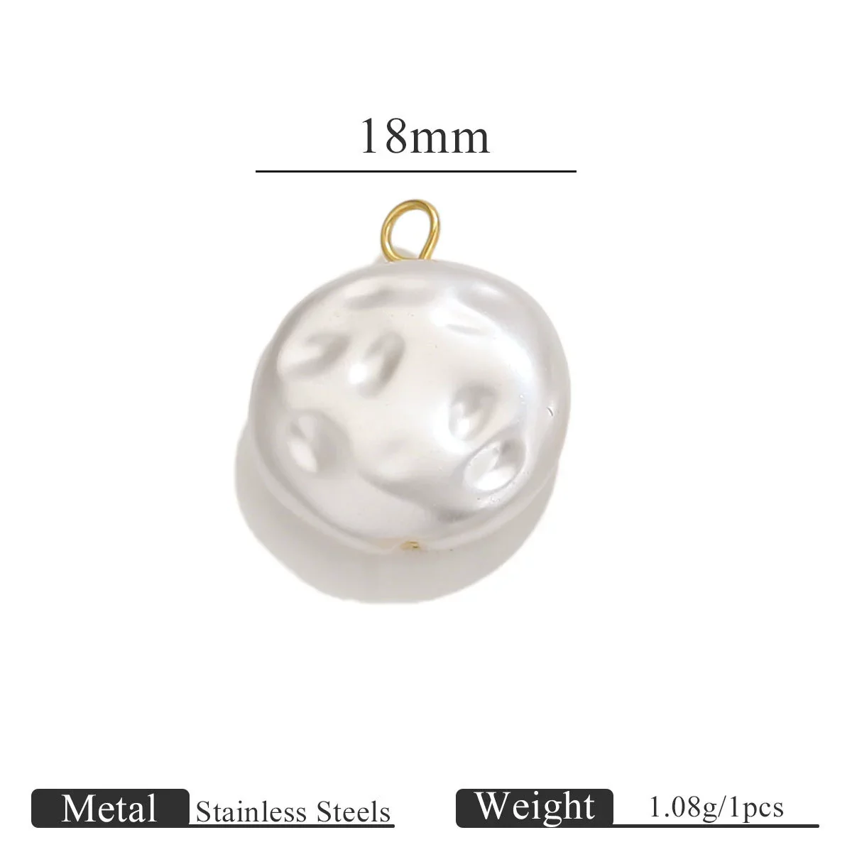Stainless Steel Imitation Pearl Beaded Jewelry Accessories Curved Needle Pendant Earrings Bracelet Handmade With Electroplating - Image 11