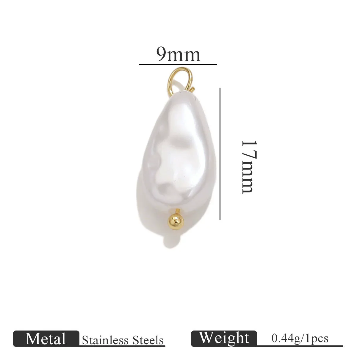 Stainless Steel Imitation Pearl Beaded Jewelry Accessories Curved Needle Pendant Earrings Bracelet Handmade With Electroplating - Image 12