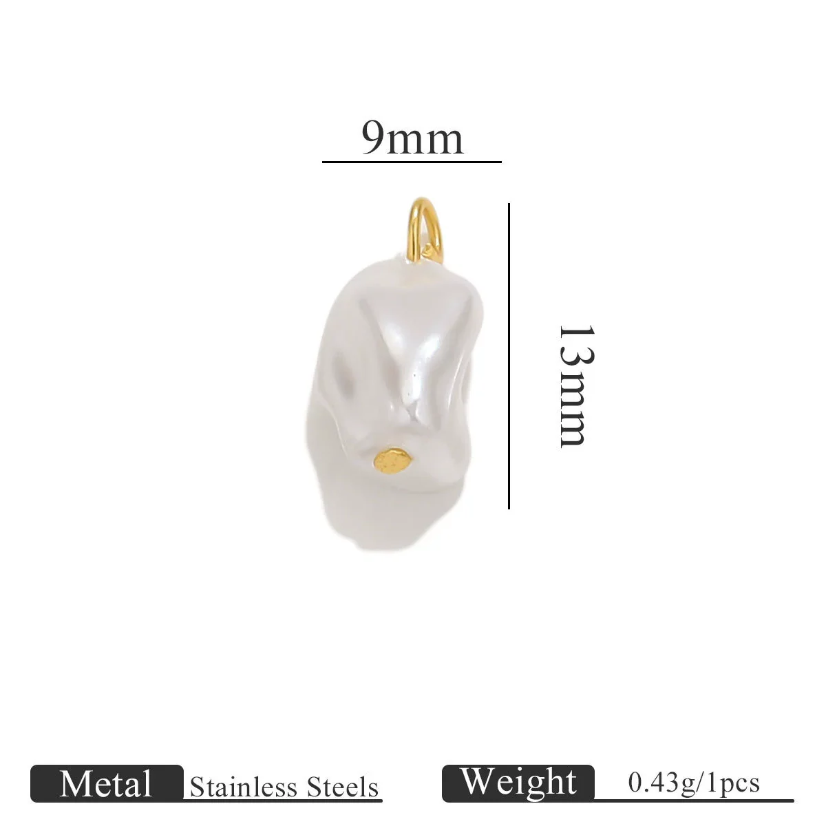 Stainless Steel Imitation Pearl Beaded Jewelry Accessories Curved Needle Pendant Earrings Bracelet Handmade With Electroplating - Image 13