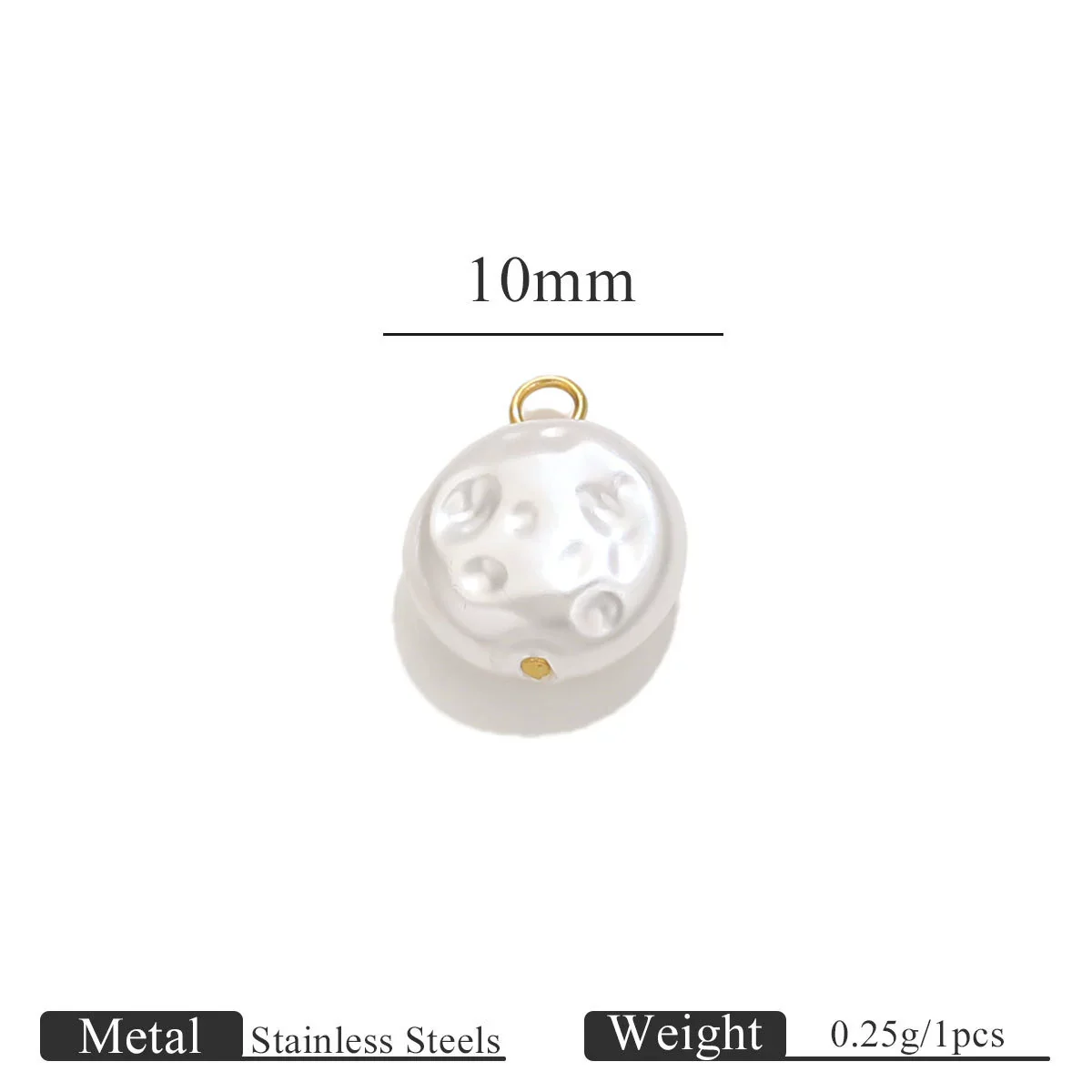 Stainless Steel Imitation Pearl Beaded Jewelry Accessories Curved Needle Pendant Earrings Bracelet Handmade With Electroplating - Image 7