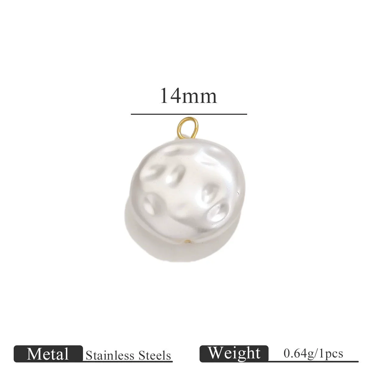 Stainless Steel Imitation Pearl Beaded Jewelry Accessories Curved Needle Pendant Earrings Bracelet Handmade With Electroplating - Image 9
