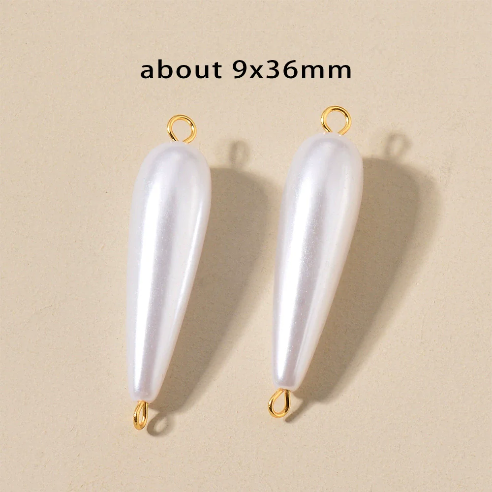 Stainless Steel Imitation Pearl Irregular Baroque Perforated Pendant Bracelet Necklace Accessories With Electroplating - Image 26