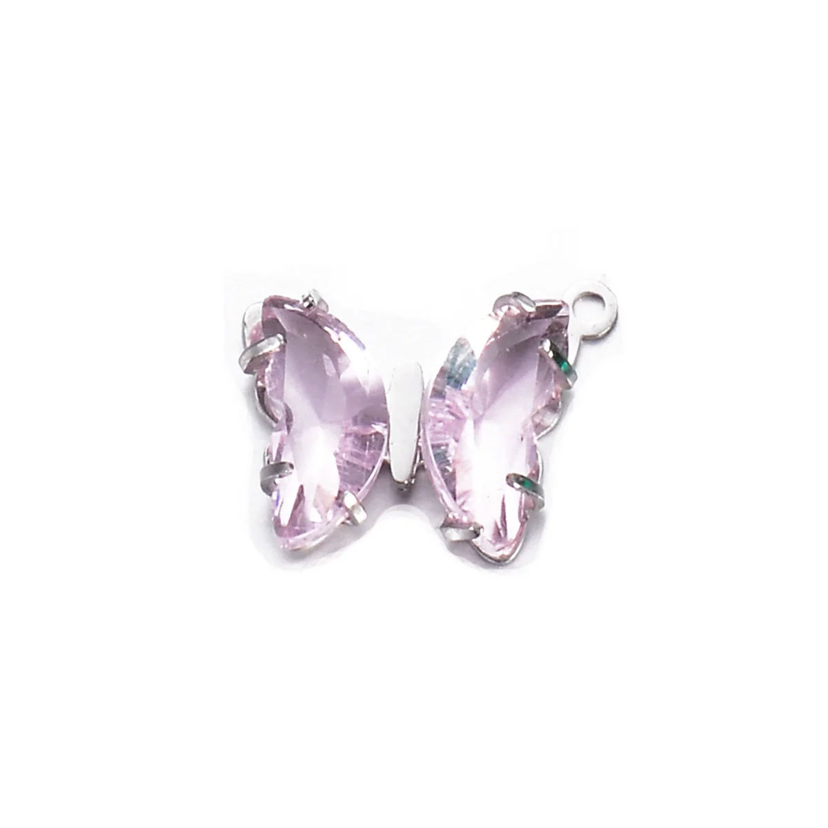 Stainless Steel Inlaid Zircon Crystal Geometric Butterfly Pendant Necklace Handmade Jewelry Accessories Electroplated - Image 16
