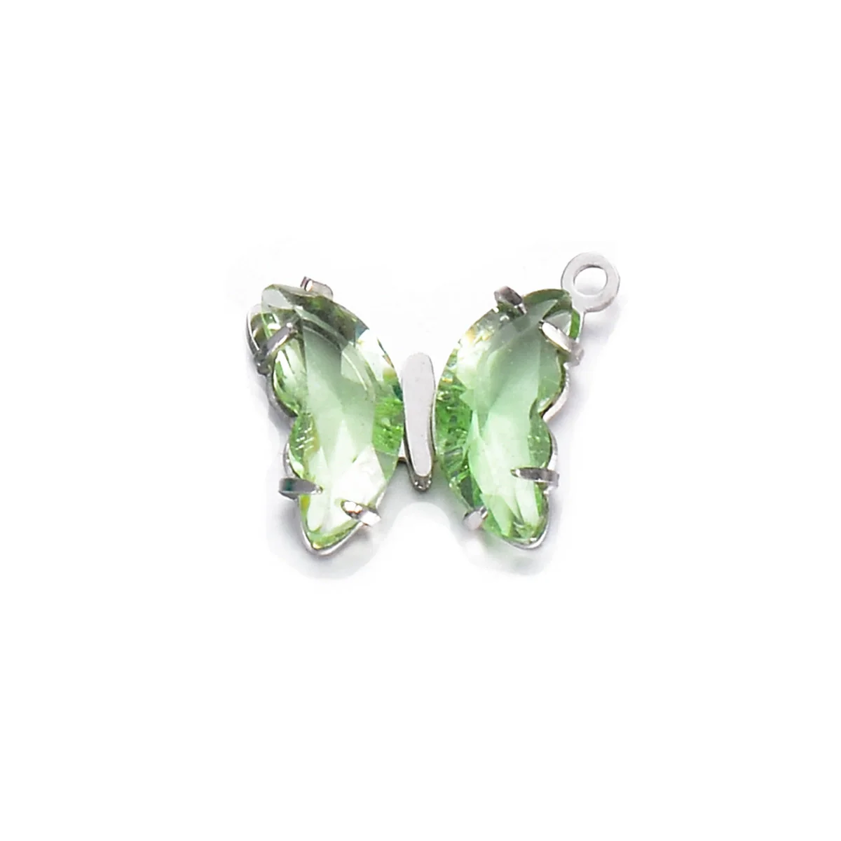 Stainless Steel Inlaid Zircon Crystal Geometric Butterfly Pendant Necklace Handmade Jewelry Accessories Electroplated - Image 8