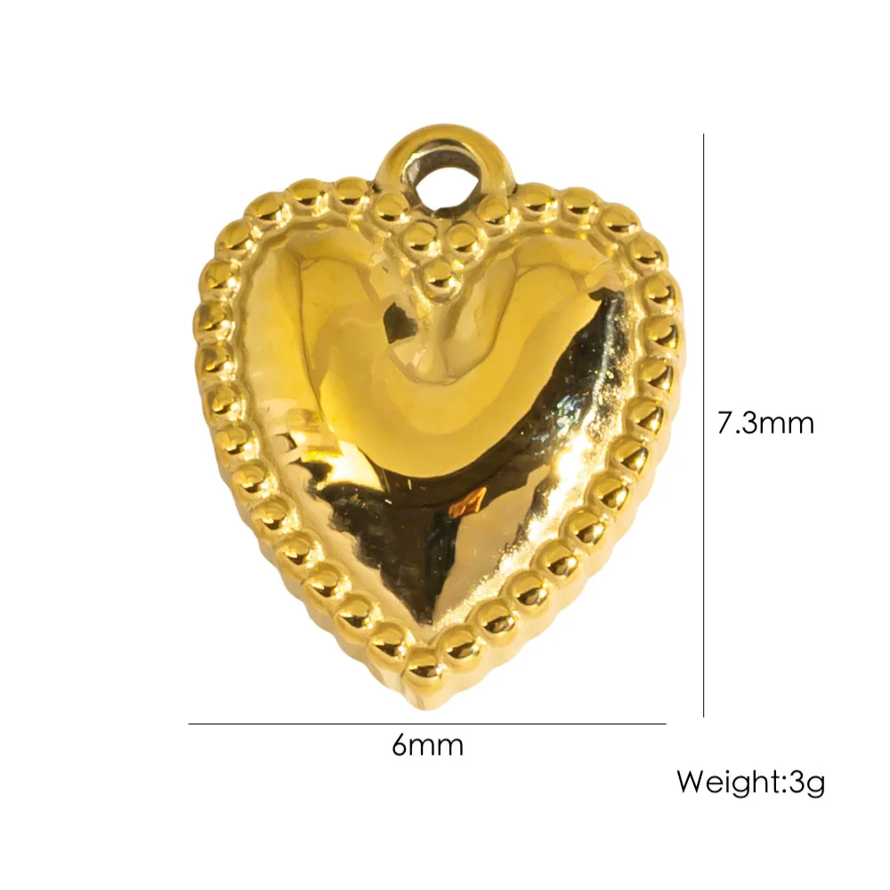 Stainless Steel Jewelry Accessories Apple Cross Love Diamond Oil Drop Shell Joker Pendant Electroplating - Image 28