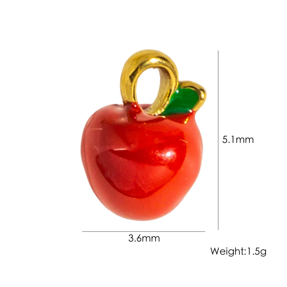 Stainless Steel Jewelry Accessories Apple Cross Love Diamond Oil Drop Shell Joker Pendant Electroplating - Image 6