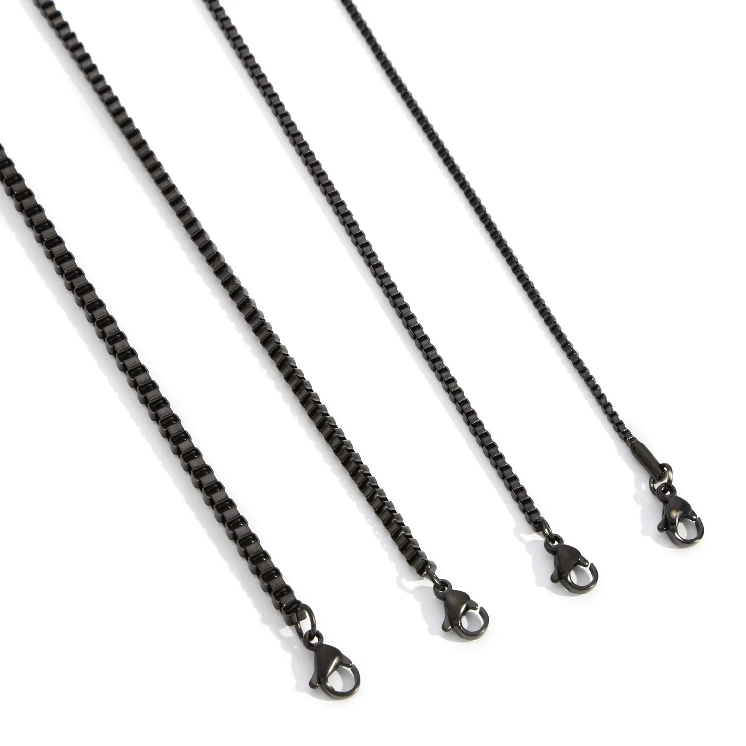 Stainless Steel Jewelry Accessories Box Chain With Geometric Style Wave Letters Numbers Text Electroplated For Unisex - Image 8
