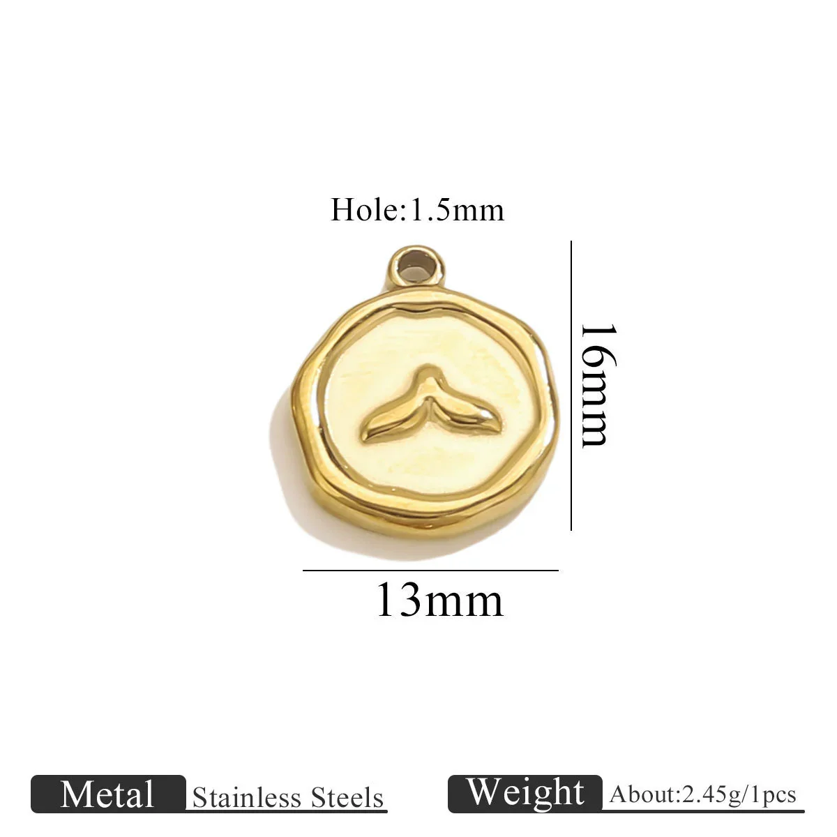 Stainless Steel Jewelry Accessories Butterfly Heart Cross Round Pendant Bracelet Necklace Earrings Electroplated - Image 20