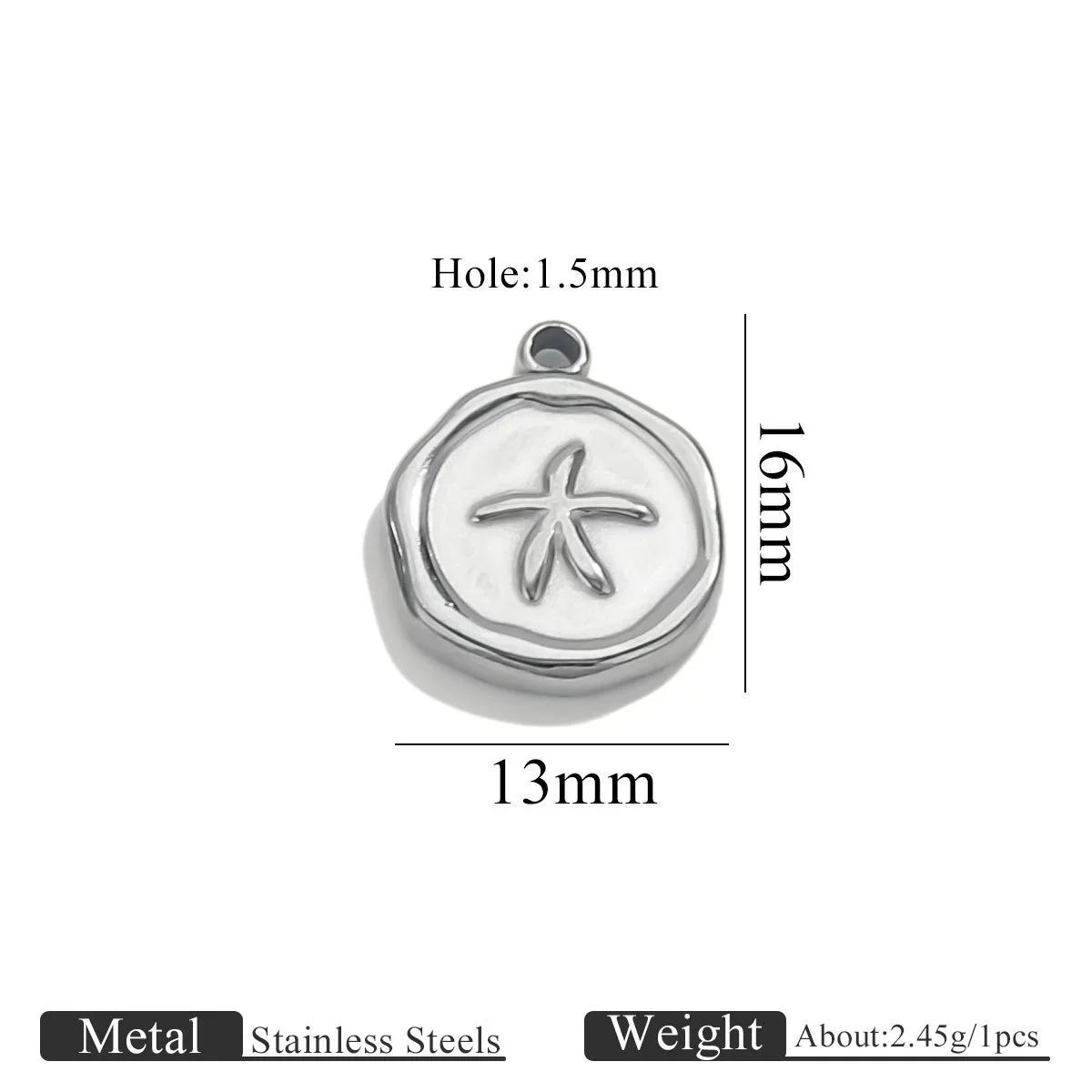 Stainless Steel Jewelry Accessories Butterfly Heart Cross Round Pendant Bracelet Necklace Earrings Electroplated - Image 31
