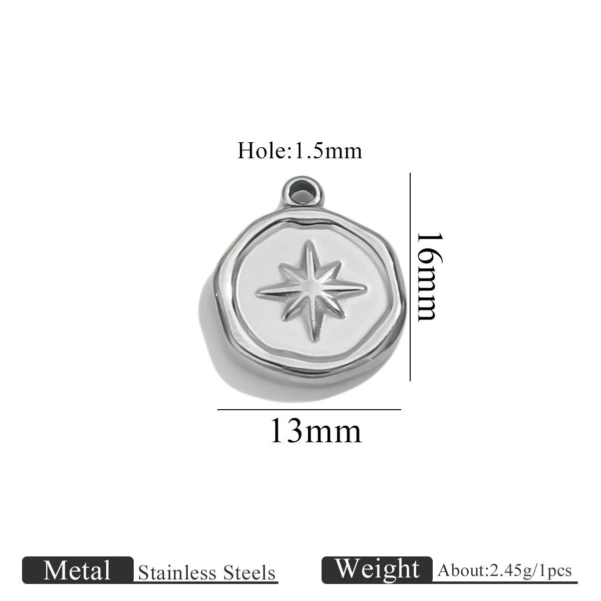 Stainless Steel Jewelry Accessories Butterfly Heart Cross Round Pendant Bracelet Necklace Earrings Electroplated - Image 36