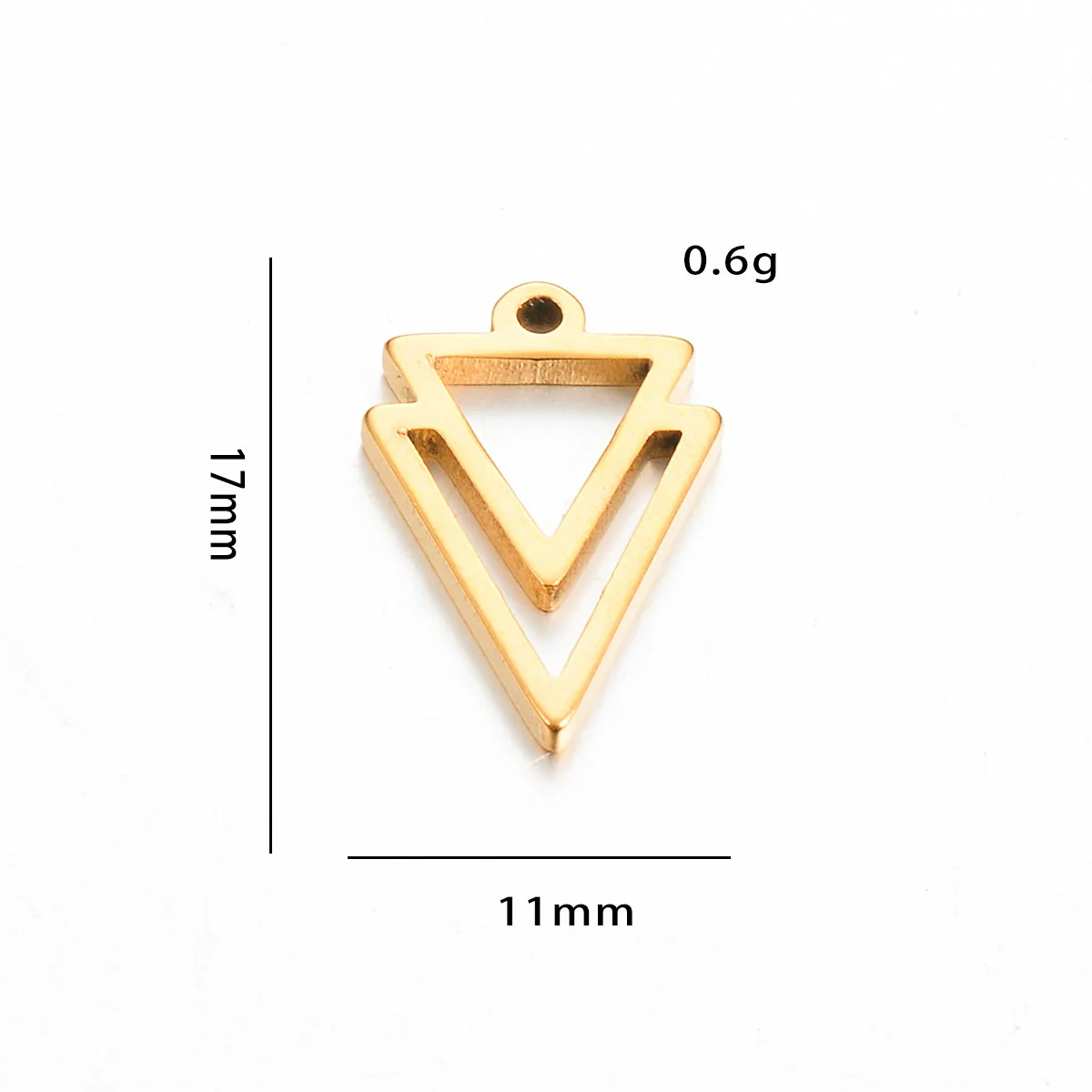 Stainless Steel Jewelry Accessories Geometric Butterfly Cut Out Sixpointed Star Palm Heartshaped Triangle Diy Necklace Bracelet Electroplated - Image 10