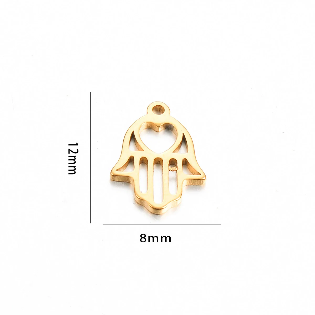 Stainless Steel Jewelry Accessories Geometric Butterfly Cut Out Sixpointed Star Palm Heartshaped Triangle Diy Necklace Bracelet Electroplated - Image 12