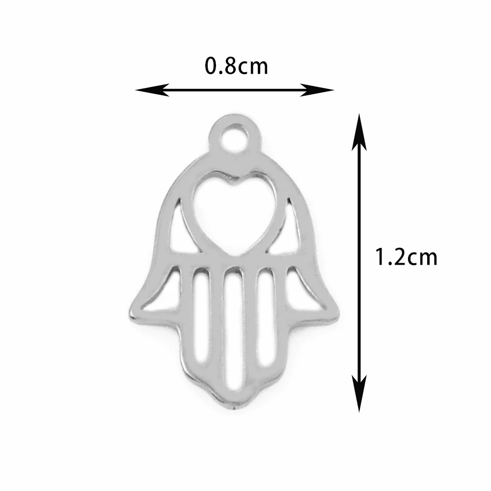 Stainless Steel Jewelry Accessories Geometric Butterfly Cut Out Sixpointed Star Palm Heartshaped Triangle Diy Necklace Bracelet Electroplated - Image 8