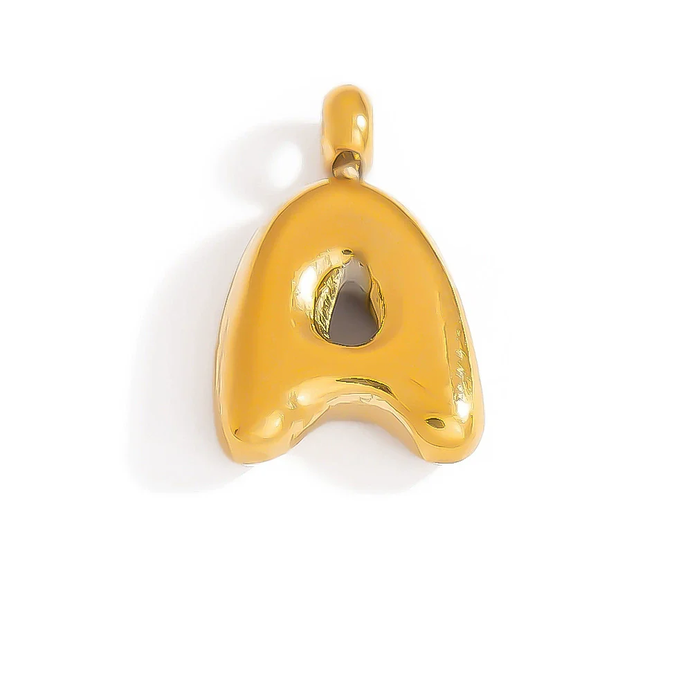 Stainless Steel Jewelry Accessories Light Luxury Style Mini Bubble Letter Pendant Electroplated - Image 2