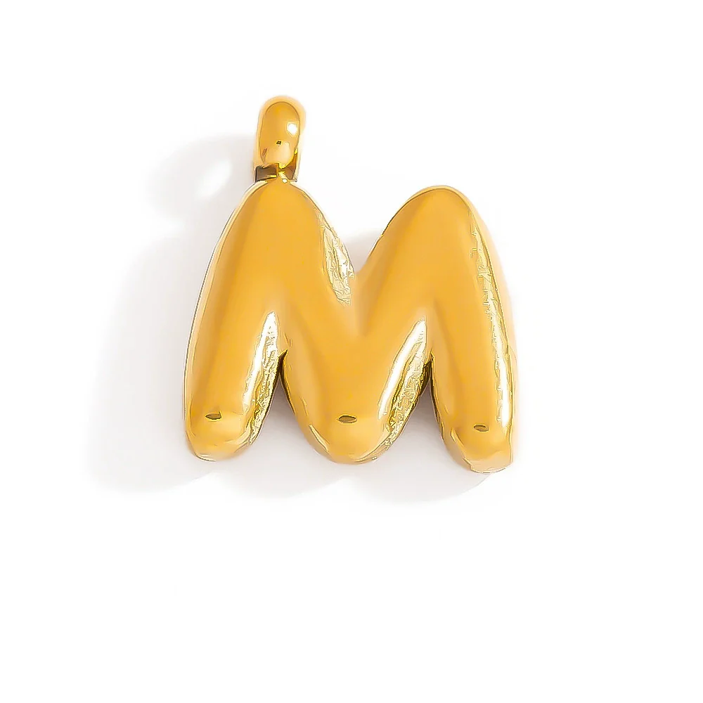 Stainless Steel Jewelry Accessories Light Luxury Style Mini Bubble Letter Pendant Electroplated - Image 4