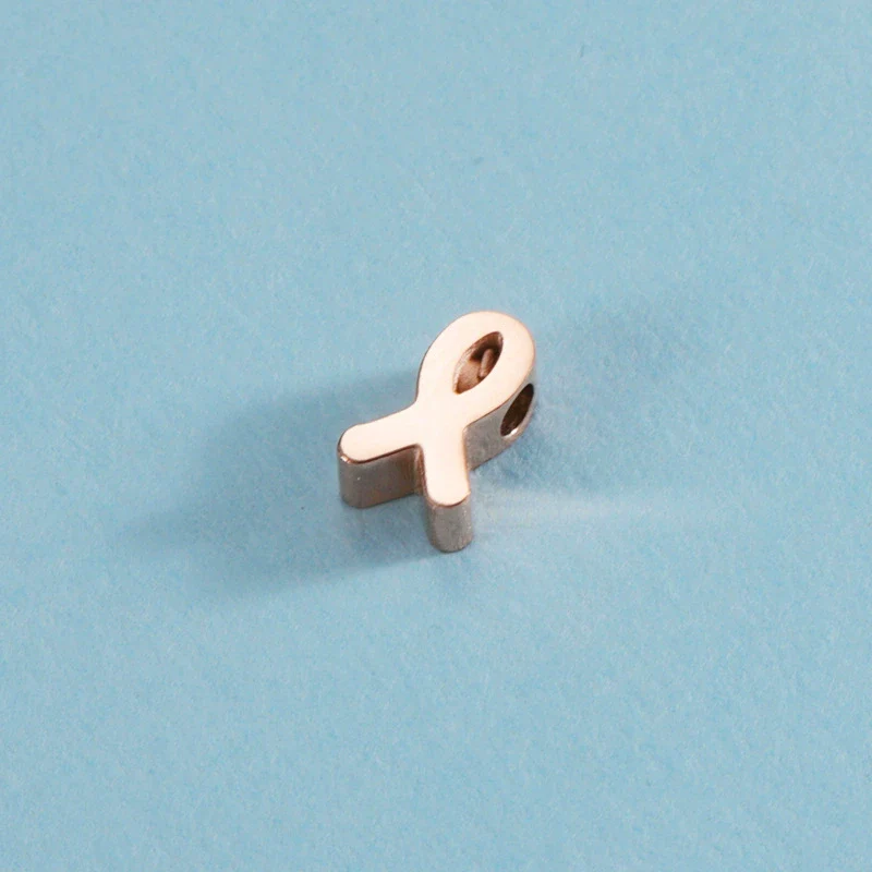 Stainless Steel Jewelry Accessories Ribbon Small Hole Beads Pendant Electroplated Fine Polished Diy Bracelet - Image 4