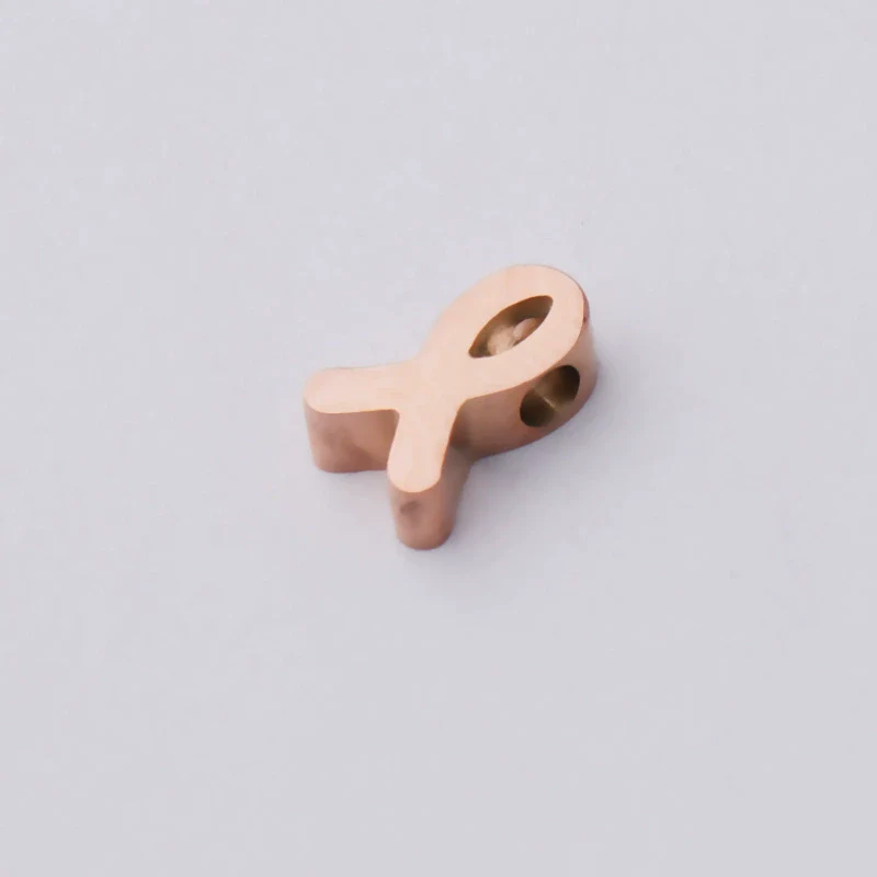 Stainless Steel Jewelry Accessories Ribbon Small Hole Beads Pendant Electroplated Fine Polished Diy Bracelet - Image 5