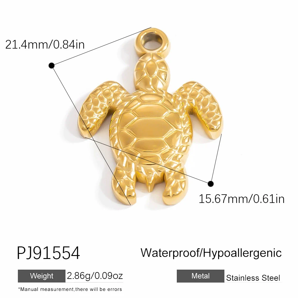 Stainless Steel Jewelry Accessories Turtle Starfish Necklace Bracelet Pendant Electroplated - Image 6