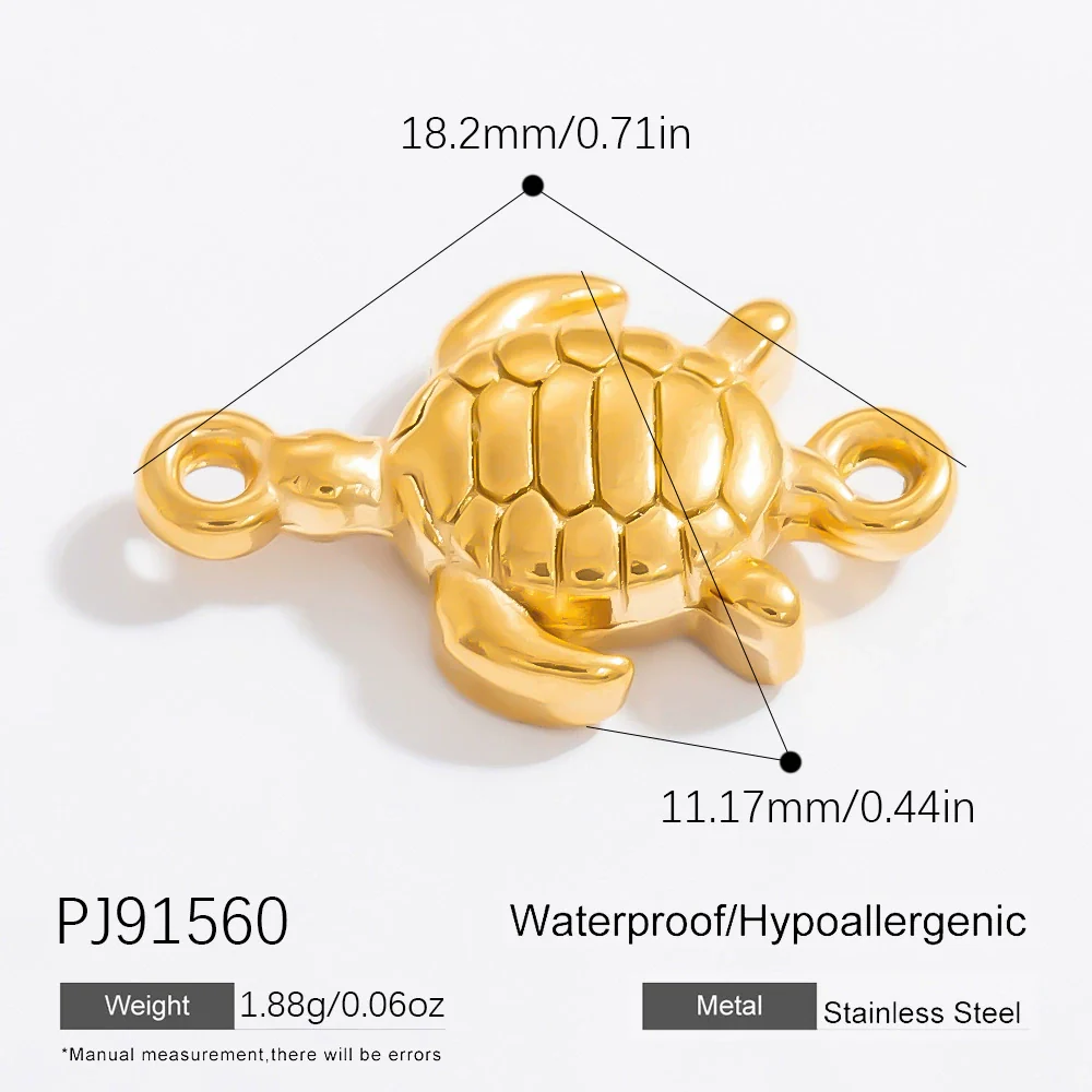 Stainless Steel Jewelry Accessories Turtle Starfish Necklace Bracelet Pendant Electroplated - Image 9