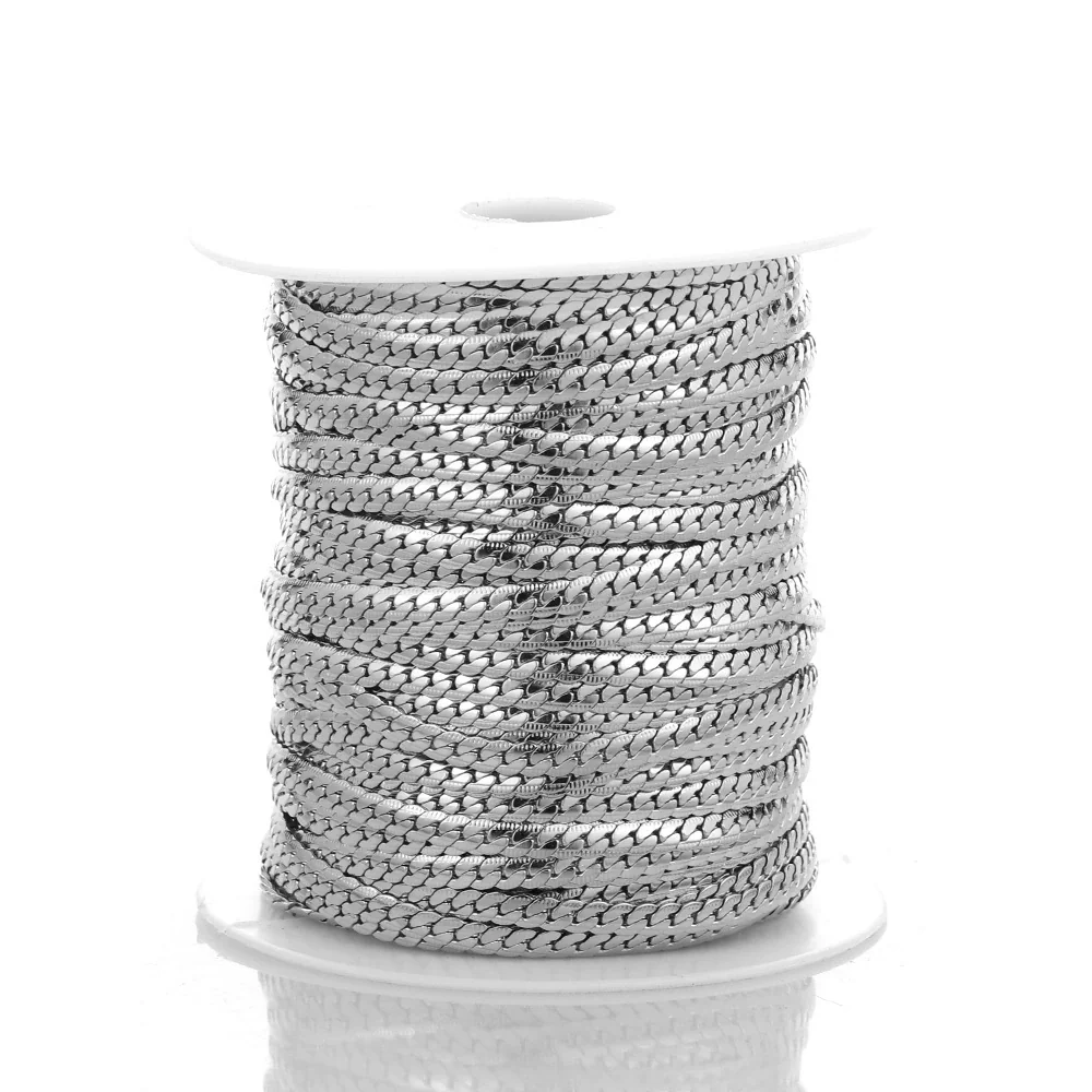 Stainless Steel Jewelry Chain Cuban Chain Electroplated Diy Necklace Bracelet Accessories - Image 5