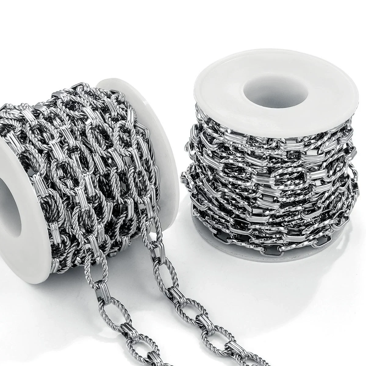 Stainless Steel Jewelry Chain With Egg Clasp Barbell For Punk Style Electrolytic Polishing Treatment - Image 2
