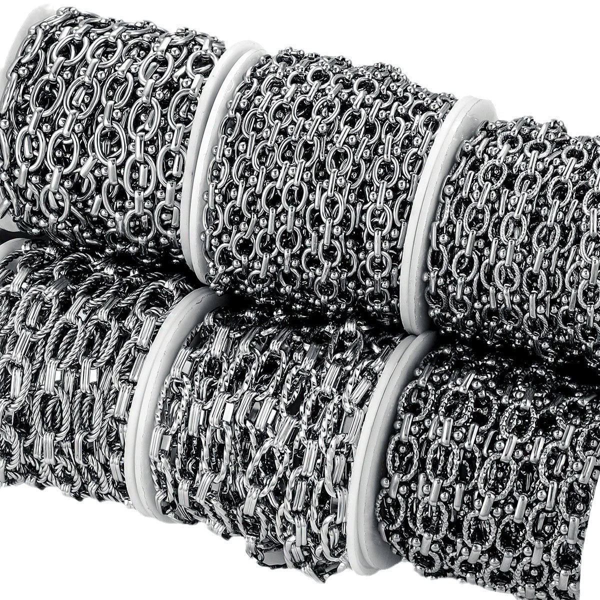 Stainless Steel Jewelry Chain With Egg Clasp Barbell For Punk Style Electrolytic Polishing Treatment - Image 5