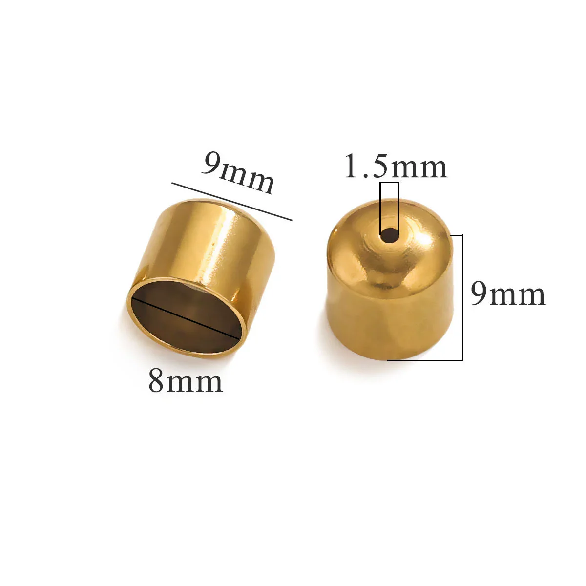 Stainless Steel Jewelry Diy Handmade Supplies With Fish Pattern Round Head Bucket Perforated Buckle Accessories Electroplated - Image 15