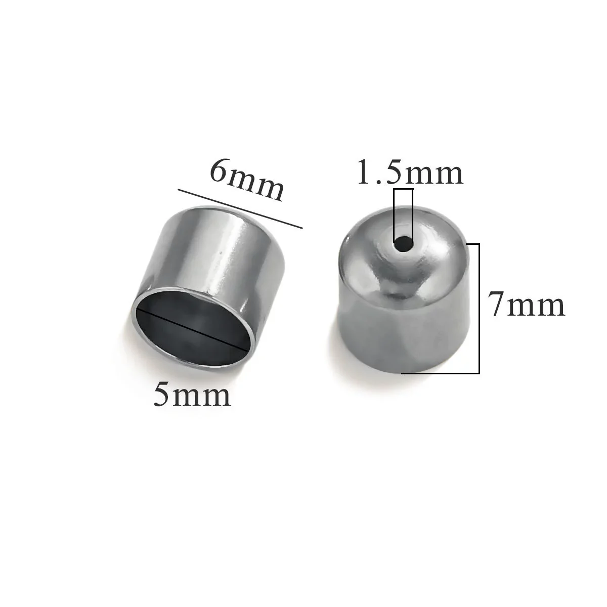 Stainless Steel Jewelry Diy Handmade Supplies With Fish Pattern Round Head Bucket Perforated Buckle Accessories Electroplated - Image 8