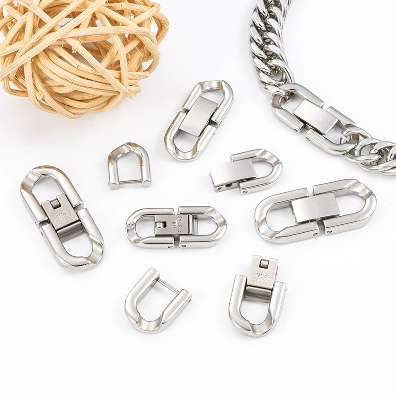 Stainless Steel Jewelry U Shaped Buckle For Necklace And Bracelet Connection Electroplated Diy Accessories