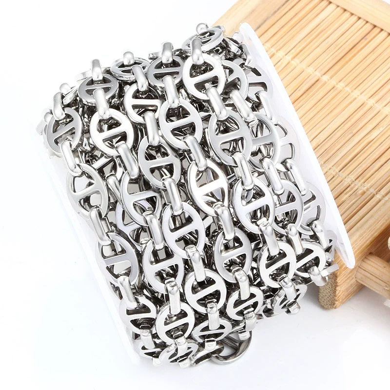 Stainless Steel Jewelry With Pig Nose Buckle For Men And Women Electroplated Japanese Chain For Necklace Bracelet Diy - Image 4