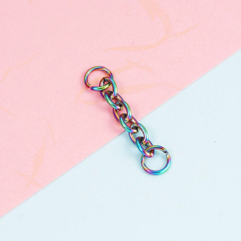 Stainless Steel Key Ring Connector Jewelry Accessories Electroplating Cross Double Hanging Ring - Image 10